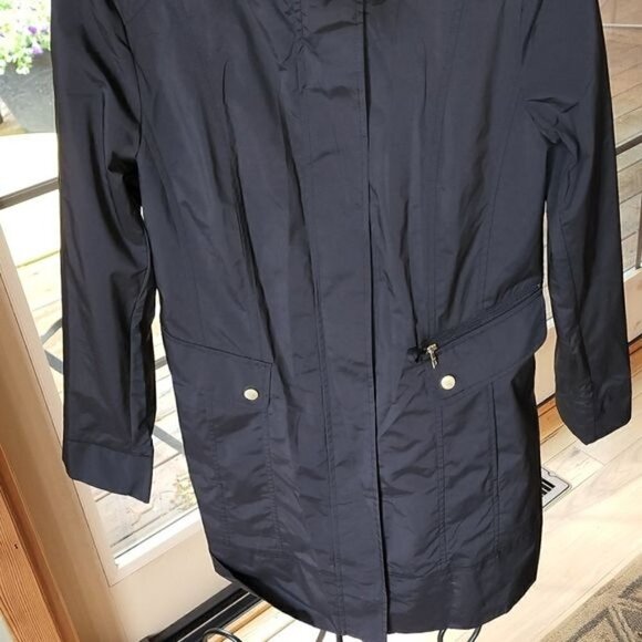 Cole Haan Signature Embellished Hooded Cinched Pocketed Full Zipper Sz M Jacket - Picture 3 of 14